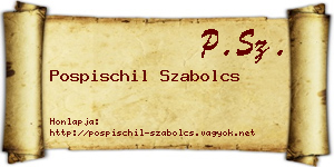 Pospischil Szabolcs névjegykártya