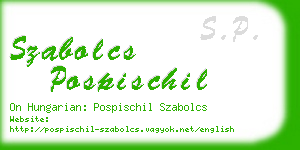 szabolcs pospischil business card